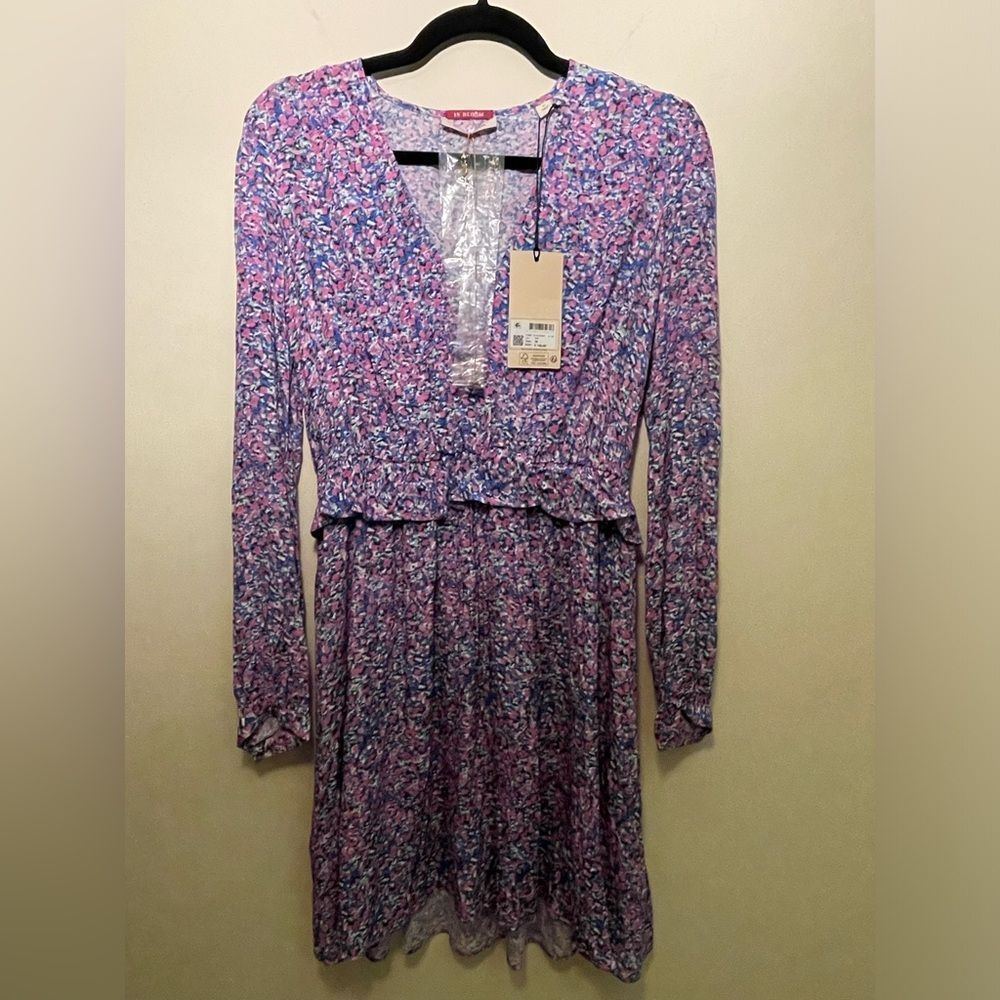 SCOTCH & SODA blue and pink floral summer dress. Size 36